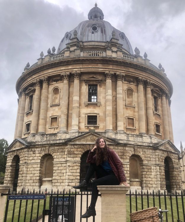 Raven Undersun outside Radcliffe camera in Oxford