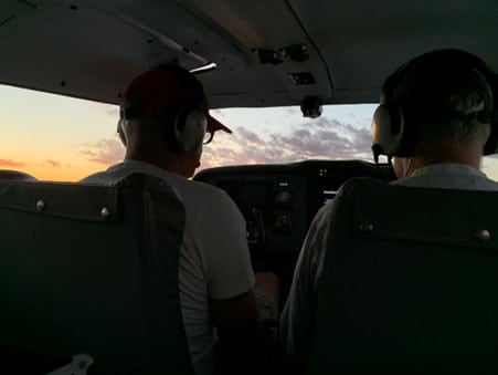 Richard Washington and pilot Quentin Hurt Richard Washington and pilot Quentin Hurt take off from Upington airport for an early morning research flight