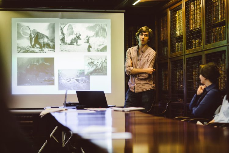 Roger Benson giving a talk at the College's Research Expo