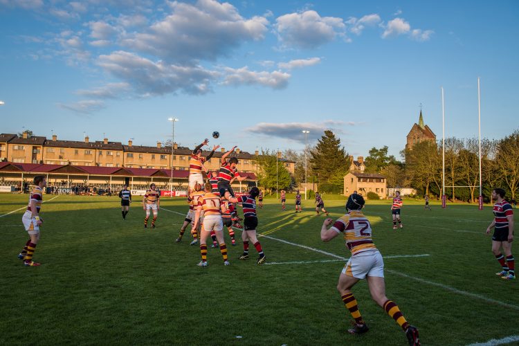 Teddy Hall in the Rugby Cuppers final at Iffley Road