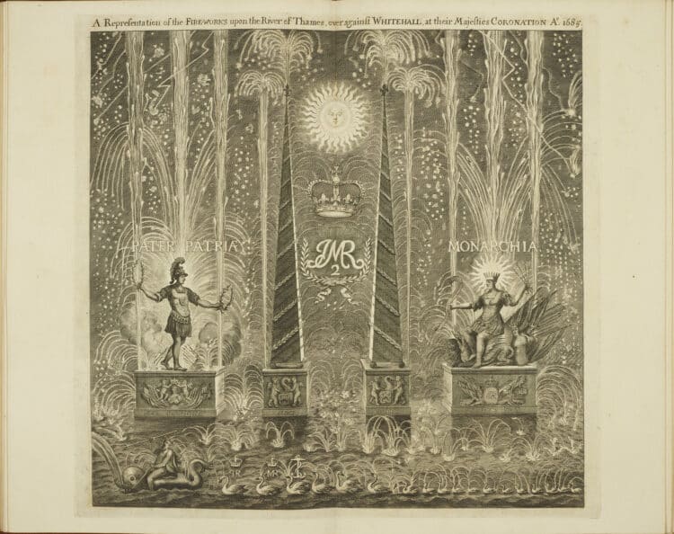 Fireworks at 1685 coronation