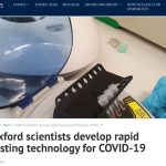Oxford Scientists develop rapid covi19 testing technology