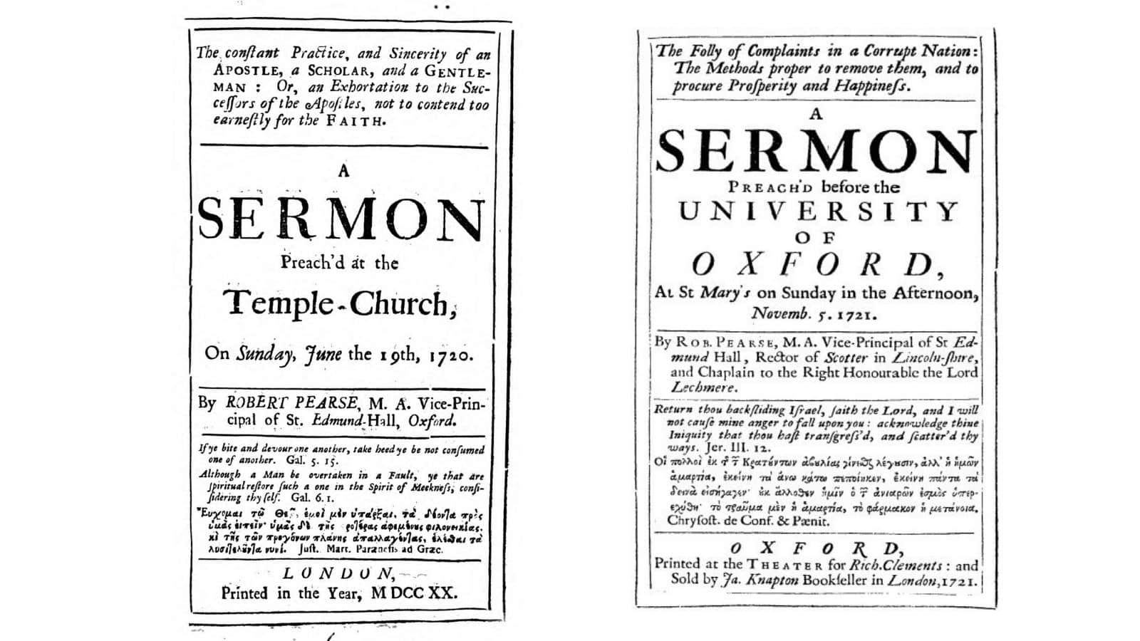 Sermon adverts by Robert Pearse