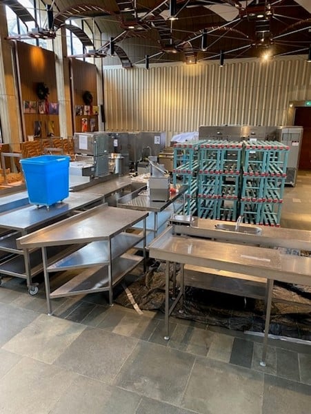 Servery equipment in Wolfson Hall