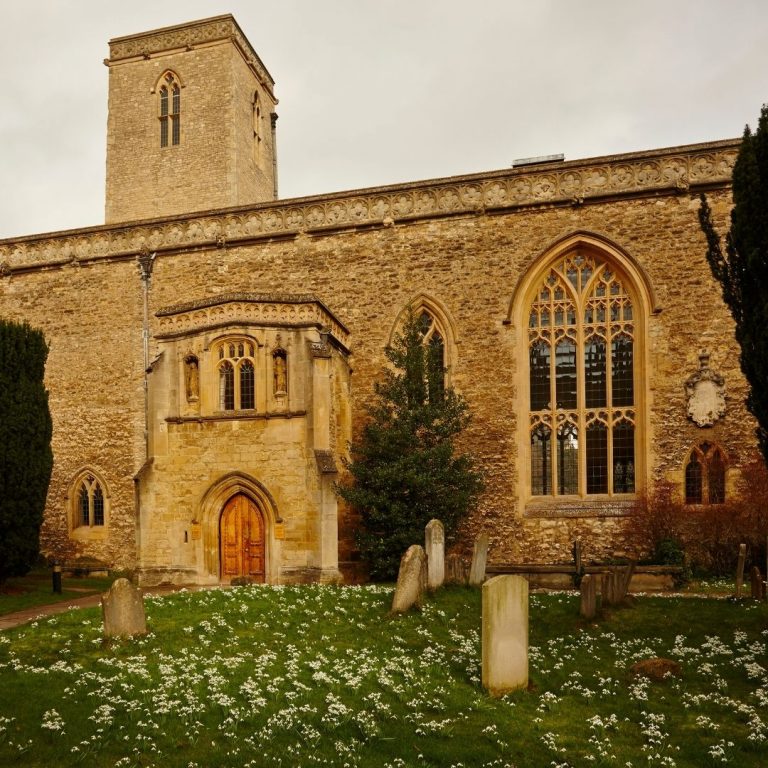 Snowdrops outside of the St Edmund Hall Library.