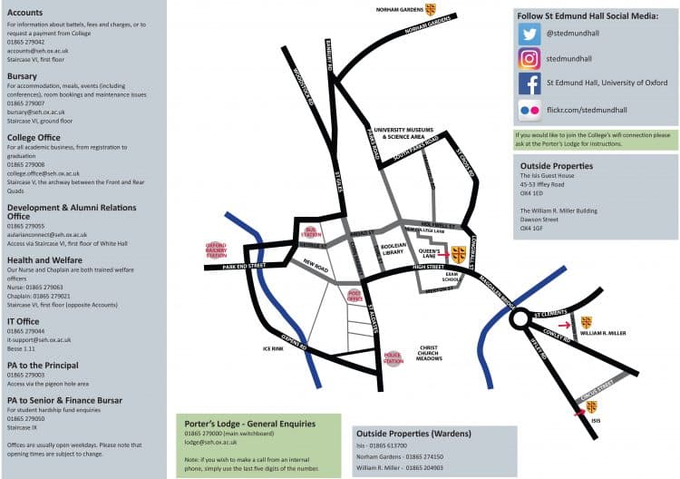 St Edmund Hall Map of Queen's Lane site page 2 A map of St Edmund Hall's Queen's Lane site (page 2)