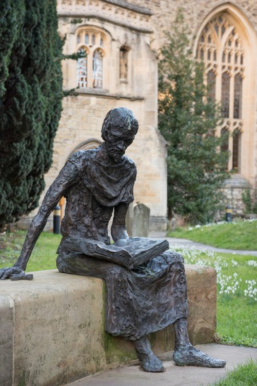 Statue of St Edmund, by Rodney Munday, in the College churchyard The statue of St Edmund, by Rodney Munday, in the College's churchyard