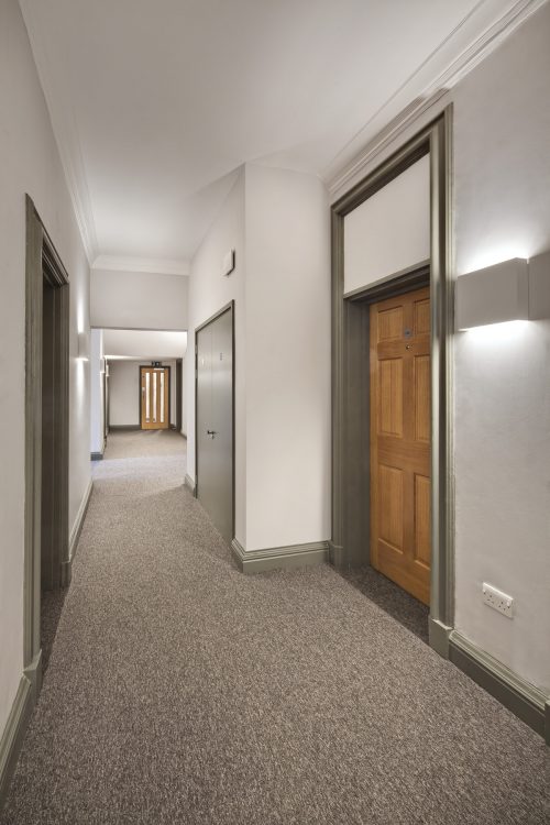 Redecorated corridor in Besse building