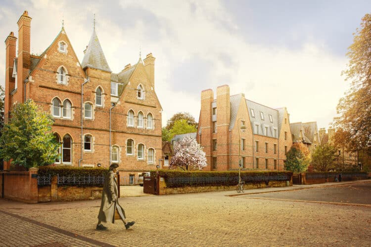 Street view (number 19 Norham Gardens on the left and Number 17 on the right showing the Villa building).