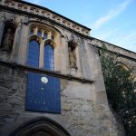 Sundial above the door to the College Library