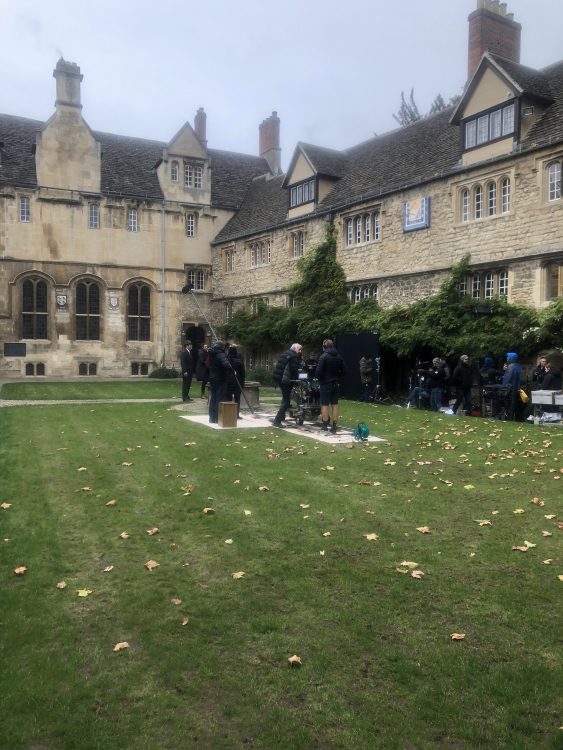 The filming of TV series Endeavour in the College's Front Quad