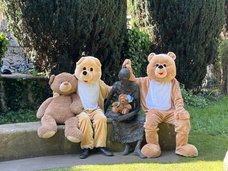 Teddy Bears in the Churchyard Teddy Bears in the Churchyard at St Edmund Hall
