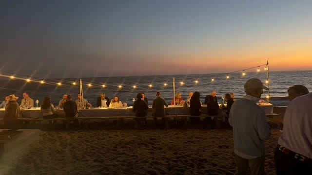 Sunset view of Teddy Hall Laguna Beach reunion drinks
