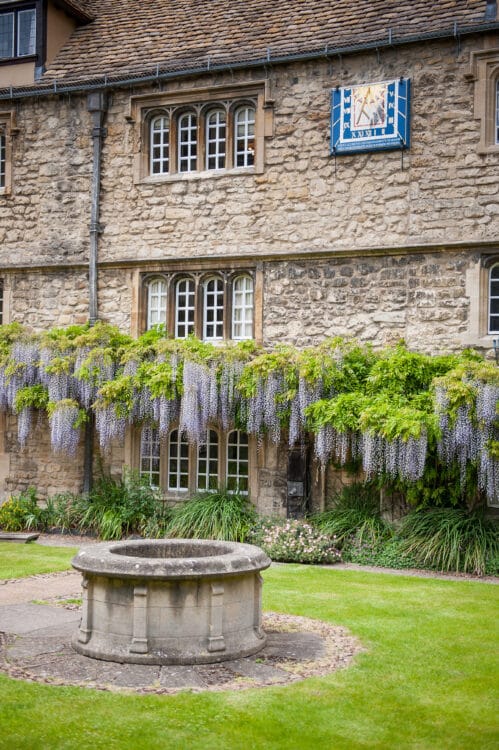 Front quad with sundial