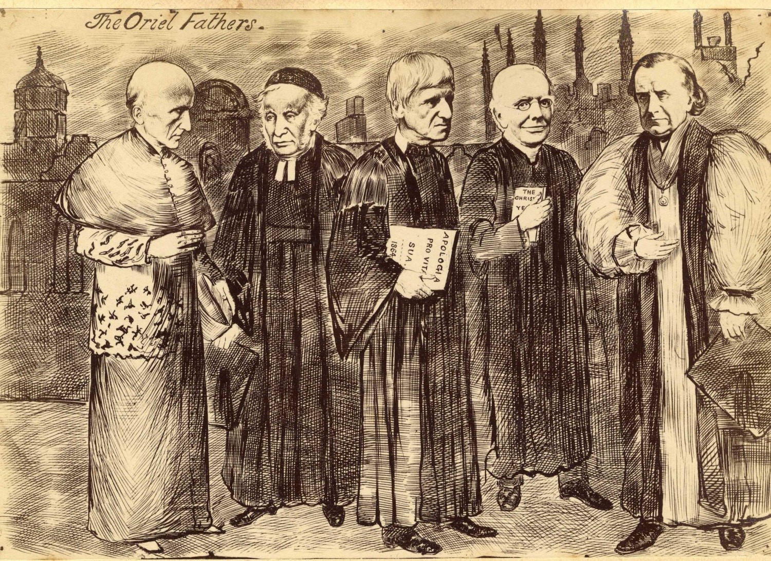 The so-called Oriel Fathers of the Oxford Movement – Manning, Pusey, Newman, Keble and Wilberforce – but Manning was a Christ Church man.