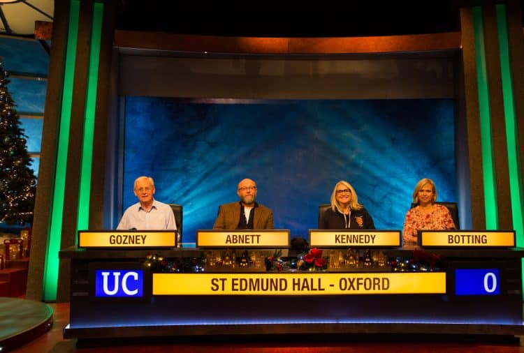 The Teddy Hall alumni University Challenge team