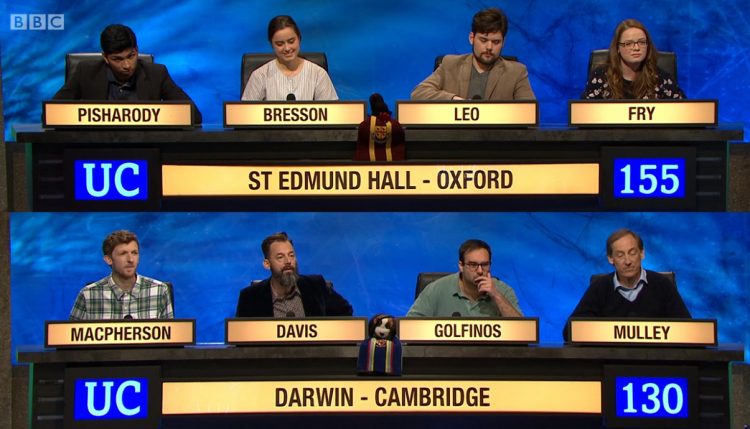 St Edmund Hall vs Darwin College in University Challenge