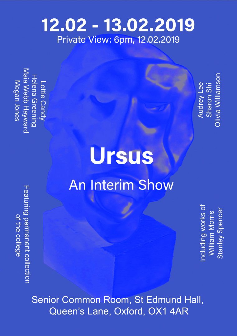 The poster for Ursus, an Interim show by St Edmund Hall Fine Art students