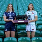 Oxford captain Sophie Behan and Cambridge captain Lara Gibson with The Rhino Trophy – Wired Photos