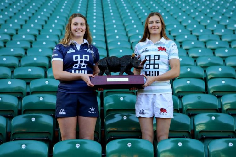 Oxford captain Sophie Behan and Cambridge captain Lara Gibson with The Rhino Trophy – Wired Photos