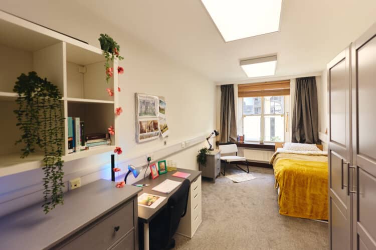 Whitehall first year student bedroom