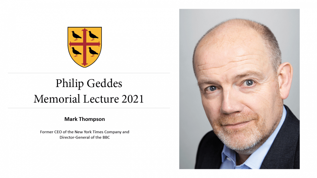 Geddes Lecture 2021 YouTube Thumbnail