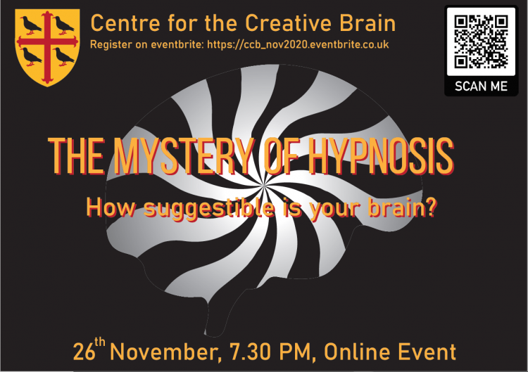 Centre for the Creative Brains event on the Mystery of Hypnosis