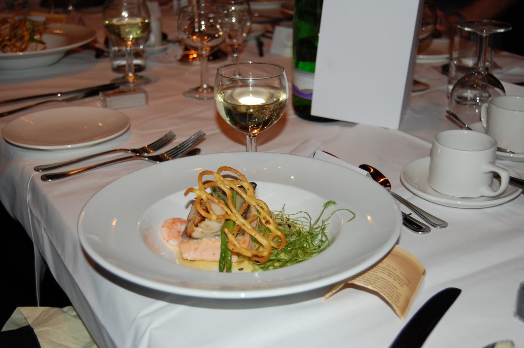 A salmon starter, served at St Edmund Hall A salmon starter