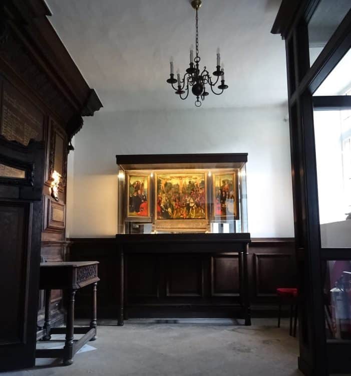 The triptych in the Ante-chapel at St Edmund Hall