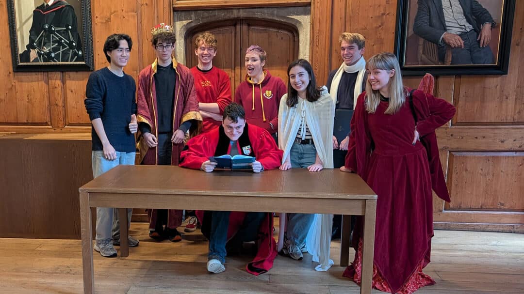 Teddy Hall group shot of Dick Whittington Panto